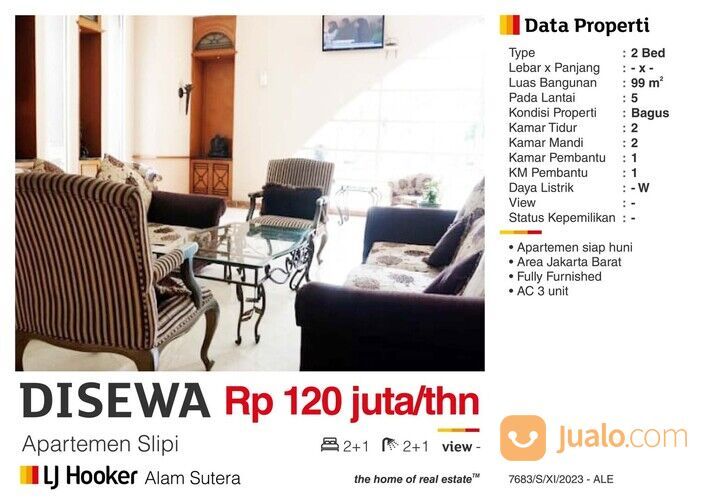Apartemen Slipi daerah Slipi Jakarta Barat