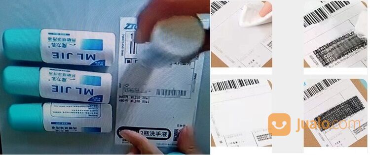 Ml jie pen cairan penghapus resi alamat data nota kertas termal paket