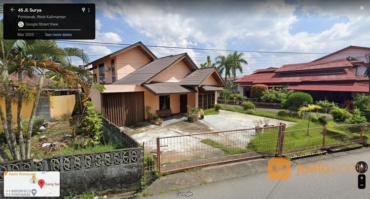 Rumah Jl Surya Pontianak, Tanah Luas, Lokasi Sangat Strategis