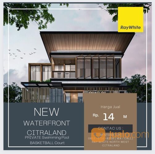 Rumah Waterfront Citraland New PRIVATE Pool , Basketball Court, GYM room