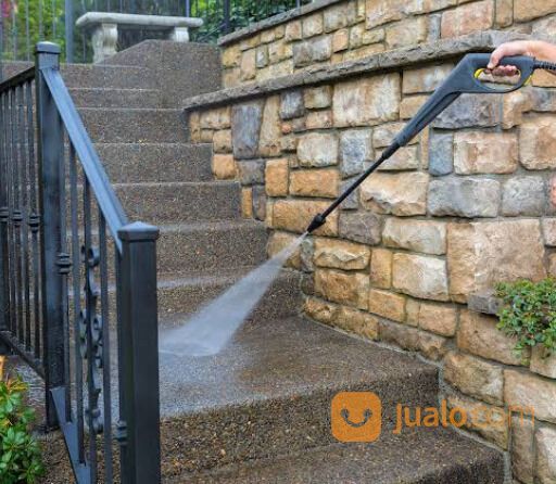 jasa bersih lumut tembok paving batu alam