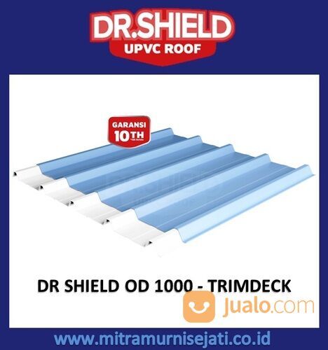 Atap UPVC Gelombang Dr Shield Singlewall OD-1000 panjang 4 Meter