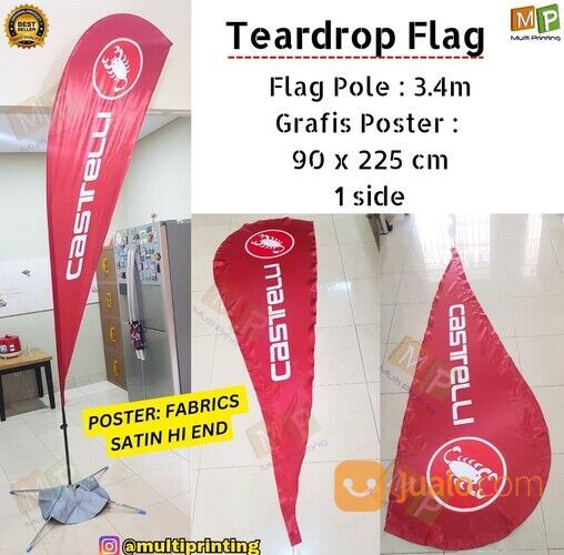 Flag Banner 3m-Flying Banner 3m-Beach Flag 3m-Teardrop Flag-Teardrop Banner