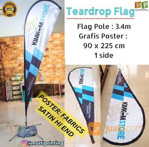 Flag Banner 3m-Flying Banner 3m-Beach Flag 3m-Teardrop Flag-Teardrop Banner