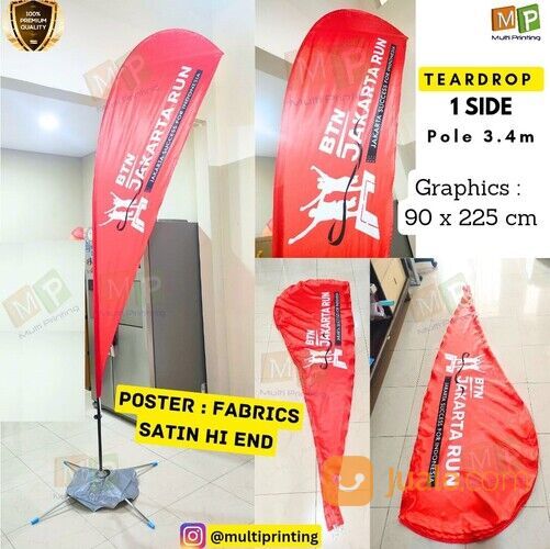 Flag Banner 3m-Flying Banner 3m-Beach Flag 3m-Teardrop Flag-Teardrop Banner