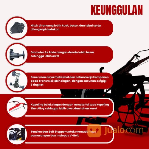 Hand Traktor Bajak Sawah YST PRO XL Tiller engine Yanmar 8.5 pk