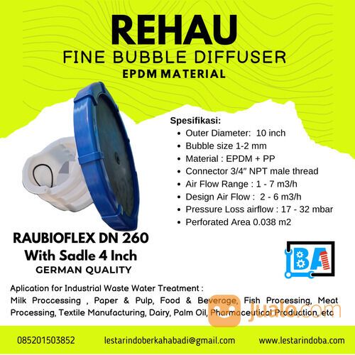 Aerator Diffuser IPAL WWTP 10 Inchi Di Semarang