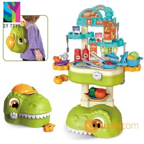 Mainan Anak Dinosaur Kitchen Ware Set Mainan Masak-Masakan Anak