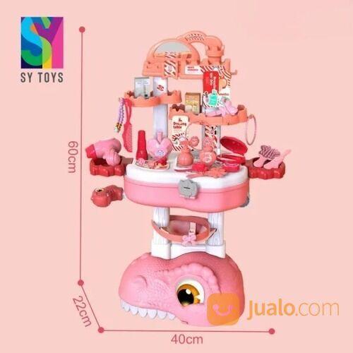 Mainan Anak Dinosaur Beauty Table Meja Rias Make Up Mainan Anak Anak