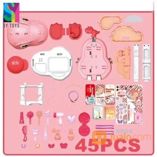 Mainan Anak Dinosaur Beauty Table Meja Rias Make Up Mainan Anak Anak