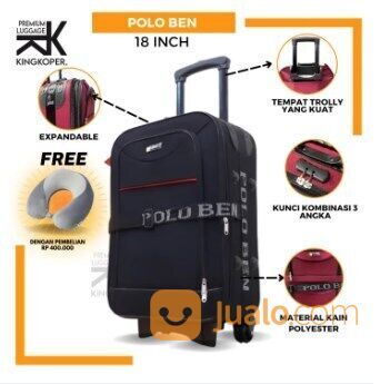 Koper Polo Ben 18inch - Koper Kain - koper kabin - koper anti air - koper anti maling