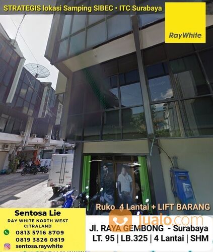 Ruko Surabaya Pusat Jl.Gembong dekat ITC, Pasar Atom BONUS LIFT Barang