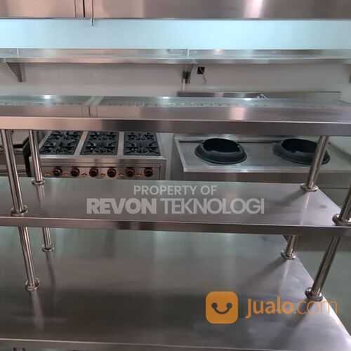 Meja Preparation stainless standar dapur komersil, restoran, hotel bisa custom di Surabaya