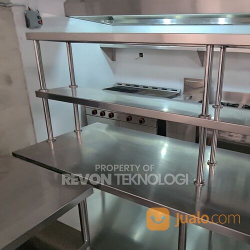 Meja Preparation stainless standar dapur komersil, restoran, hotel bisa custom di Surabaya