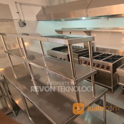 Meja Preparation stainless standar dapur komersil, restoran, hotel bisa custom di Surabaya