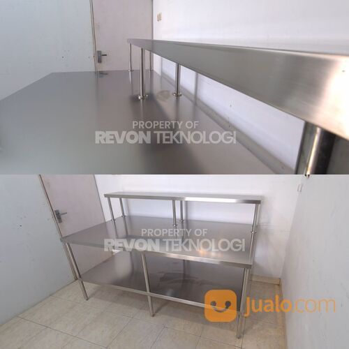 Meja Preparation stainless standar dapur komersil, restoran, hotel bisa custom di bandung