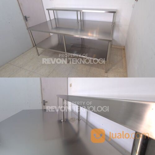 Meja Preparation stainless standar dapur komersil, restoran, hotel bisa custom di bandung