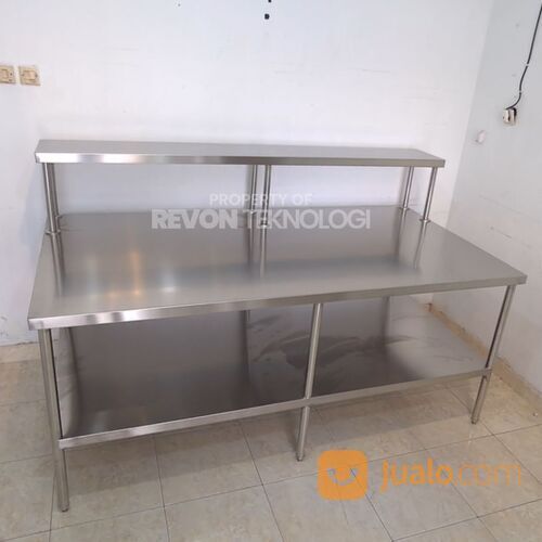 Meja Preparation stainless standar dapur komersil, restoran, hotel bisa custom di Pekanbaru