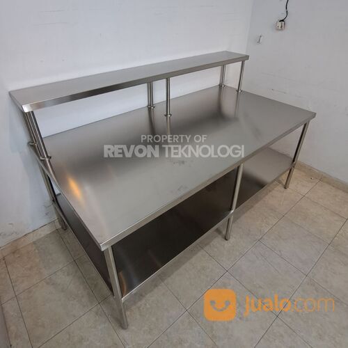 Meja Preparation stainless standar dapur komersil, restoran, hotel bisa custom di Pekanbaru