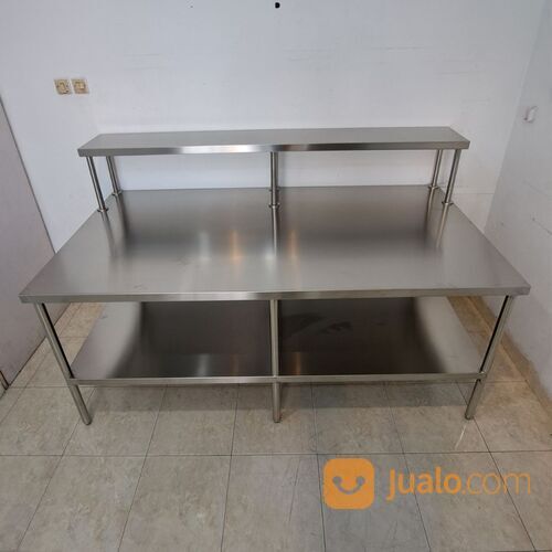 Meja Preparation stainless standar dapur komersil, restoran, hotel bisa custom di Pekanbaru