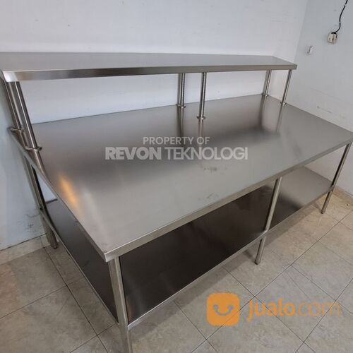 Meja Preparation stainless standar dapur komersil, restoran, hotel bisa custom di samarinda