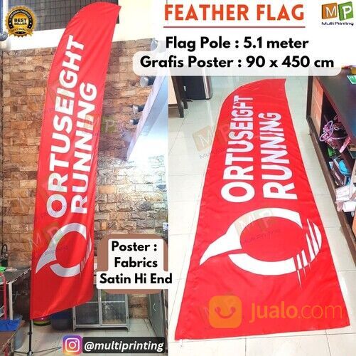 Flag Banner 5m-Flying Banner 5m-Umbul Umbul-Beach Flag-Feather Flag-Sailflag