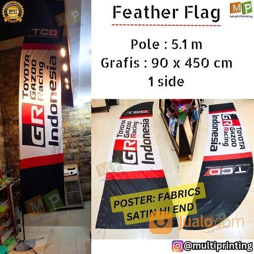 Flag Banner 5m-Flying Banner 5m-Umbul Umbul-Beach Flag-Feather Flag-Sailflag