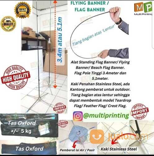 Flag Banner 5m-Flying Banner 5m-Umbul Umbul-Beach Flag-Feather Flag-Sailflag