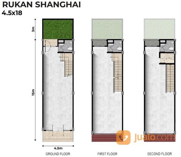 Rukan 3lt 4,5x18 Shanghai Mega Kuningan Village PIK2 pantai indah kapuk