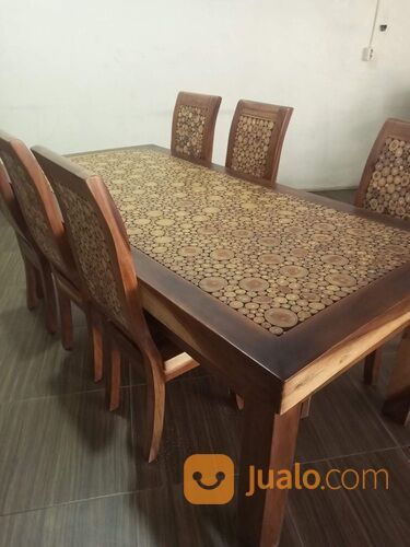 Meja kursi makan kayu jati
