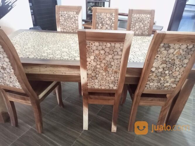 Meja kursi makan kayu jati