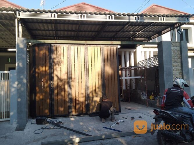 Pagar conwood lipat tikung minimalis