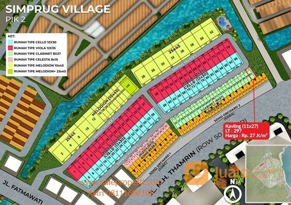Kavling Residence Simprug Village Pik2 Posisi Hoek Bagus Jarang Ada Murah