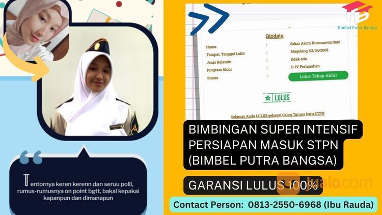 0813–2550–6968(WA) Tempat Kursus Bimbel STPN Kalimantan Tengah Jawa Timur Kalimantan Barat