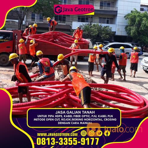 Gali Open Cut Untuk HDPE kabel Fiber Optic dan Kabel PJU