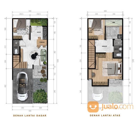 Rumah 2 Lantai di Jatiwaringin Townhouse 6 Ready dan Indent Bebas Banjir Bergaransi Bangunan 5 tahun