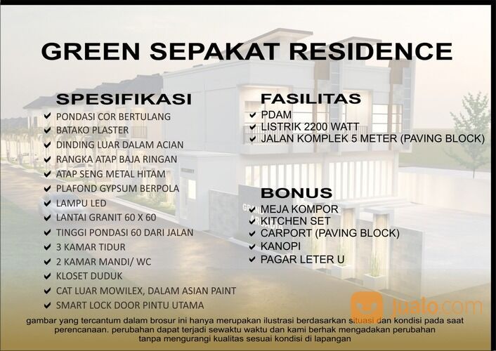 RUMAH PERUMAHAN CLUSTER MINIMALIS PONTIANAK