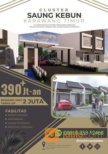 SAUNG KEBUN KARAWANG RUMAH TYPE 36/78 .DI.BANDROL.435.JUTA,DENGAN 2 JUTA BISA PROSES AKAD