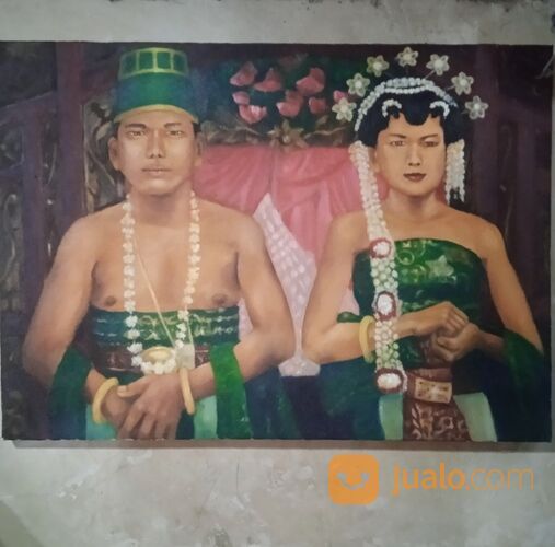 Lukis wajah di kanvas