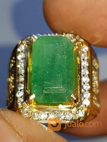 Batu Permata Natural Zamrud Emerald Beryl ZR016 Size Ideal Mewah
