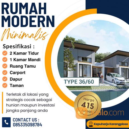 Rumah modern lokasi strategis di Garden Residence Karangploso