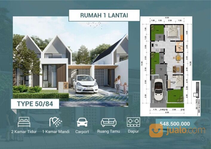 Rumah modern lokasi strategis di Garden Residence Karangploso