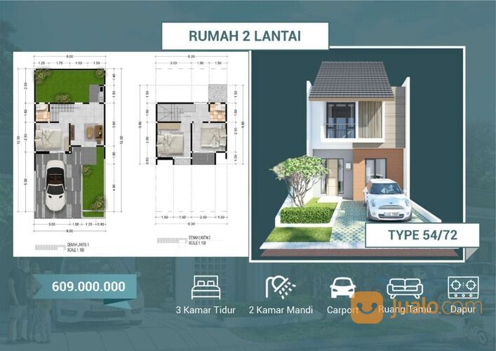 Rumah modern lokasi strategis di Garden Residence Karangploso