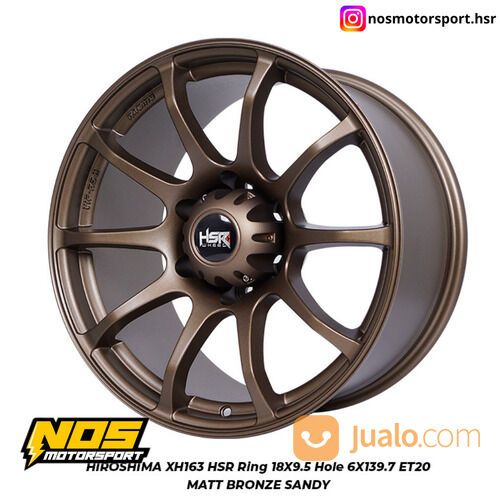 Velg mobil fortuner ring 18 hsr hiroshima lebar 9,5 pcd 6x139,7 et 20 offroad
