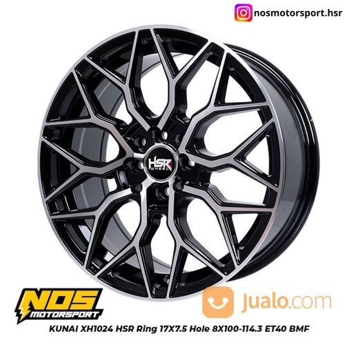 Velg hsr kunai ring 17 lubang 4 buat yaris freed avanza mazda2 jazz lebar 7,5 et 40