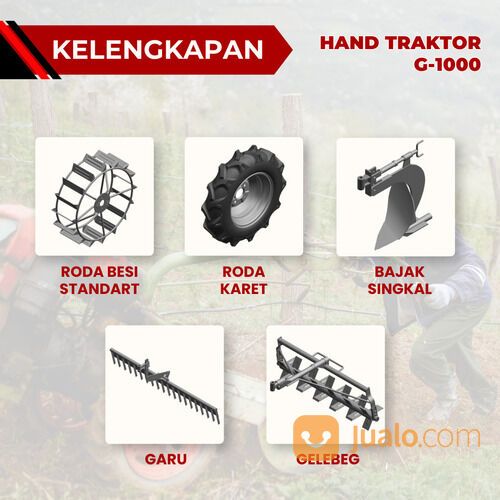 Traktor tangan Bajak Ladang Sawah Quick + Diesel RD 85 Komplit