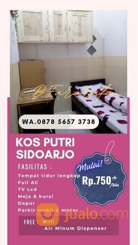 Terima Kos Putri AC Sidoarjo ( 750Rb )