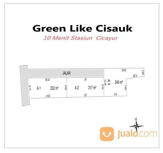 Tanah Cisauk Tangerang !10 Menit Stasiun Cicayur