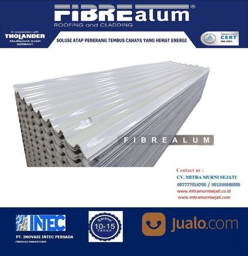 Atap Fiber Fibrealum model Trimdeck 760 tebal 1,5 mm Sidoarjo - Jawa Timur