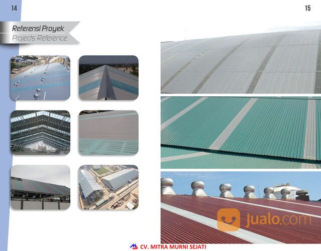 Atap Fiber Fibrealum model Trimdeck 760 tebal 1,5 mm Sidoarjo - Jawa Timur